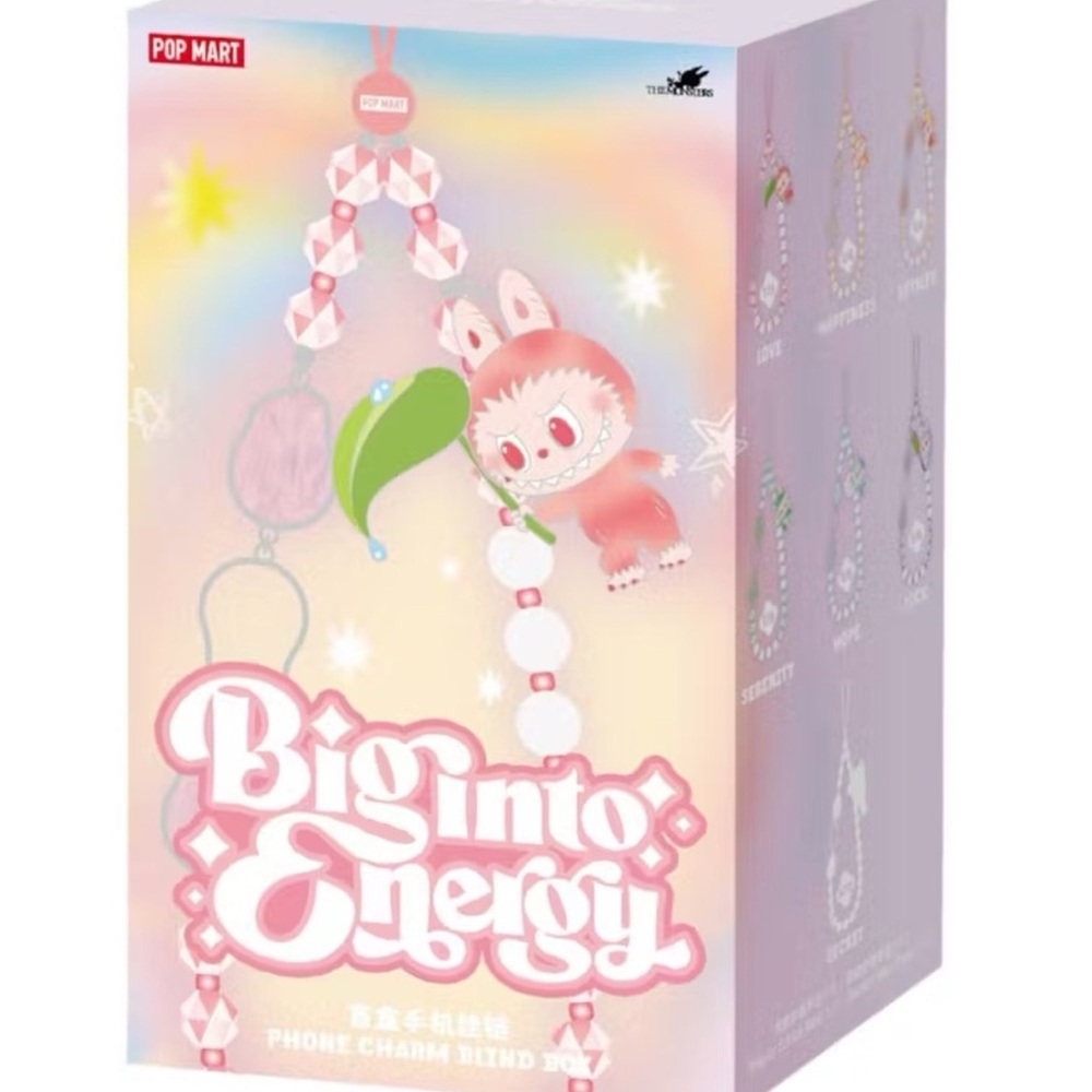 Pop Mart Big Into Energy Phone Charm - Pink and Green